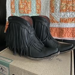 Junk Gypsy Fringed Booties, Size 9 1/2