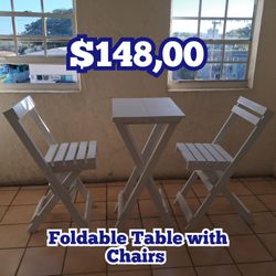Table With 2 High Chairs 