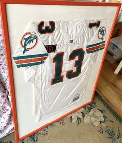 Dan Marino autographed Dolphins 1995 TD 343 Wilson game jersey custom framed UDA