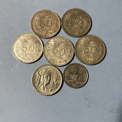 Mexican Silver Coins. 7 pcs