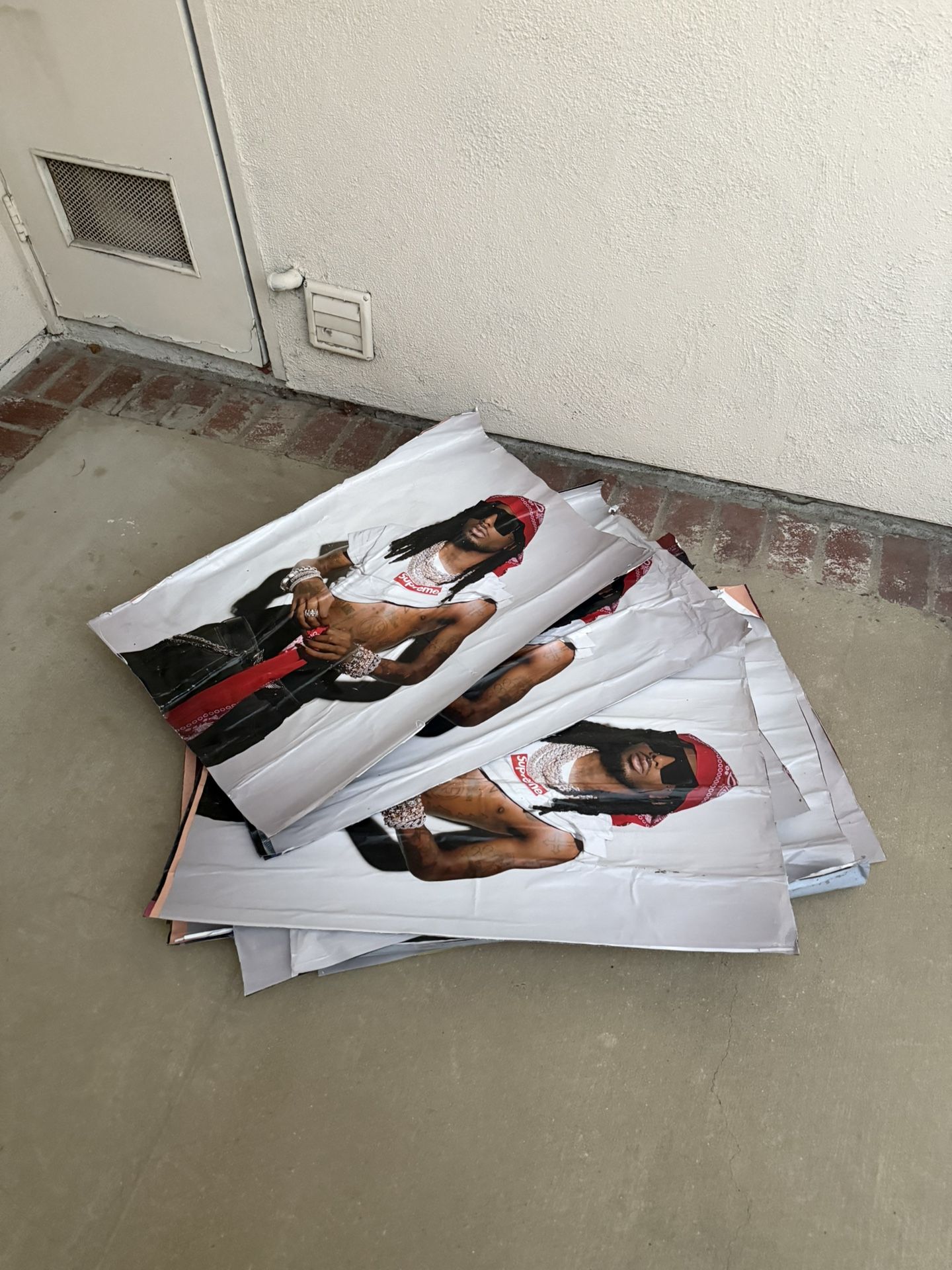 Playboi Carti Supreme FW25 Wheat Paste Poster