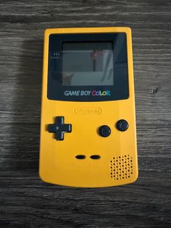 Nintendo GameBoy Color Yellow CGB-001 with MGB-005 AC Adapter