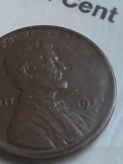 1918-S Lincoln Wheat Cent – AU Attractive 1918-S Lincoln Cent in About Uncirculated condition.