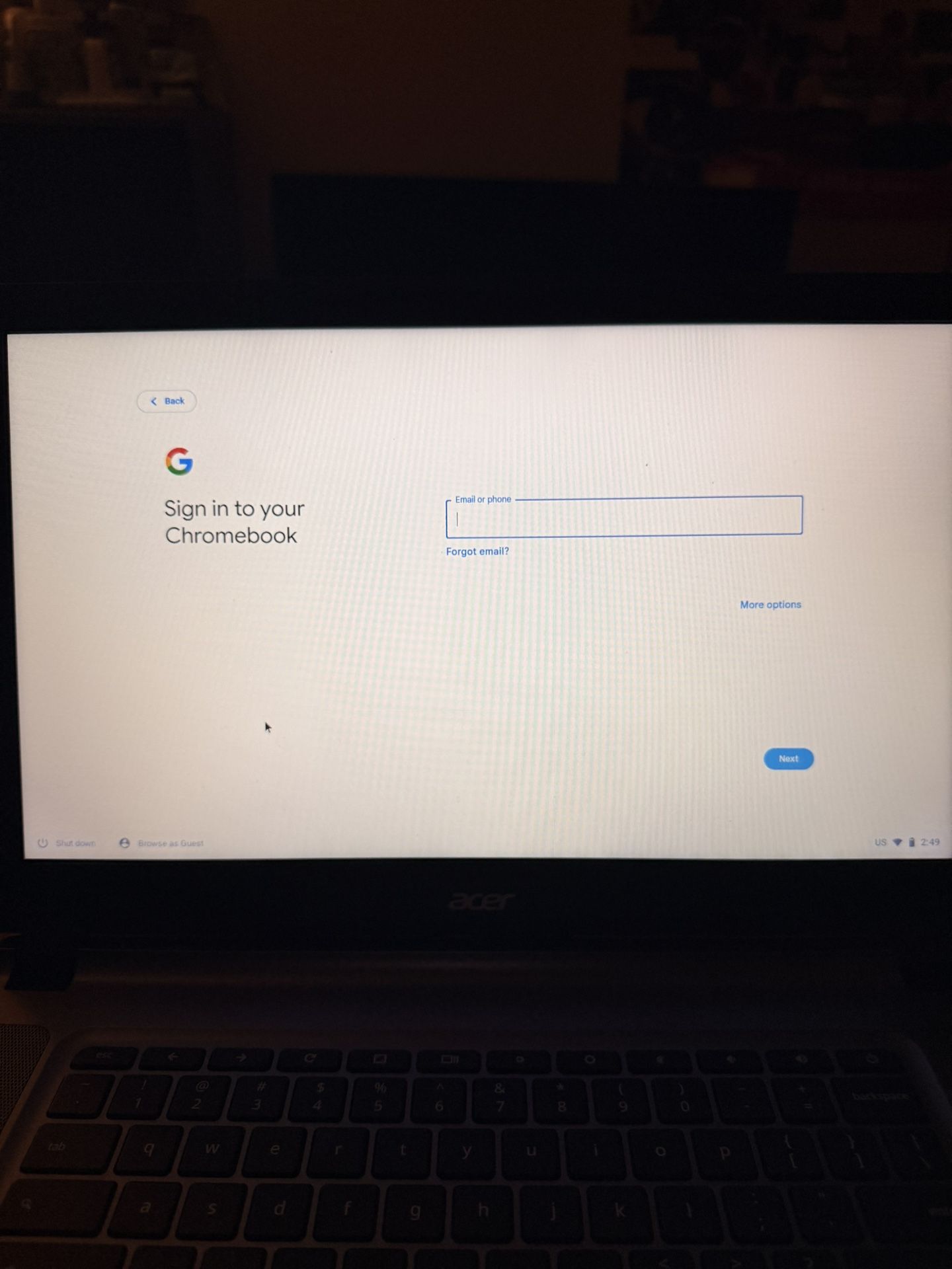 Chrome Acer Laptop