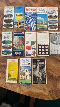 Vintage California Road Maps – Richfield Standard 76 Chevron Mobil AAA