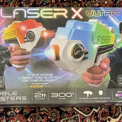 LASER  X ULTRA DOUBLE BLASTERS 2 PLAYERS LASER TAG GAMING SYSTEM