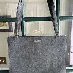 Kate Spade Vintage 90’s Gray Cloth Handbag made In Italy