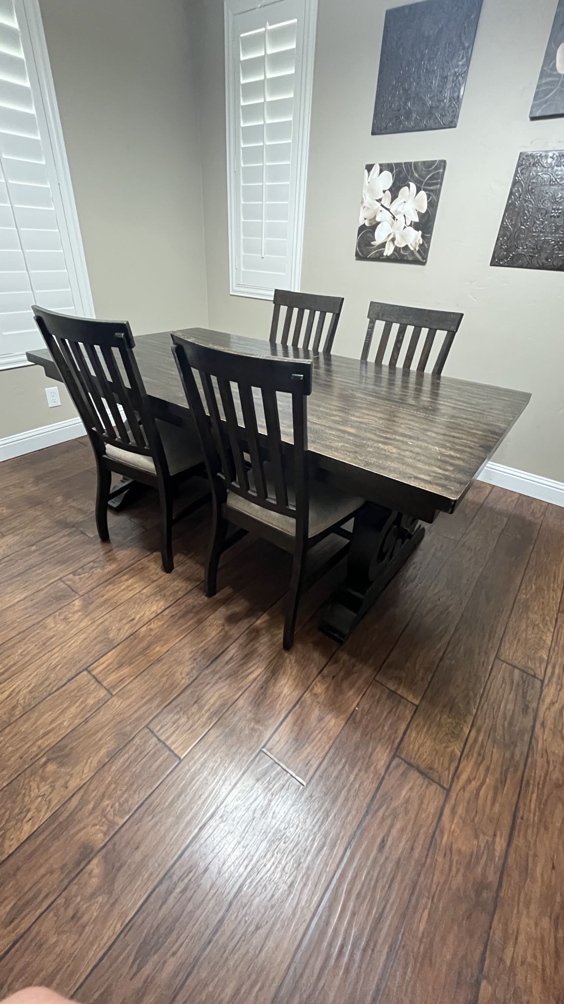 Solid Brown Dining Table