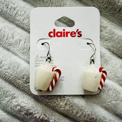 Cocoa Candy Cane Earring