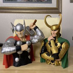 Marvel Coin Banks, Thor & Loki