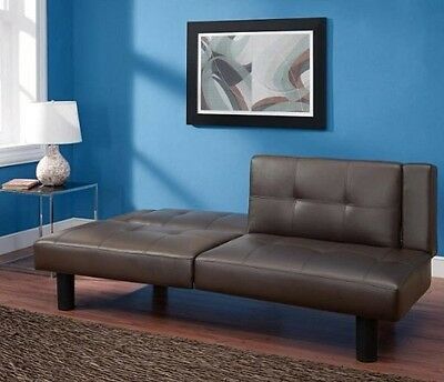 New Couches And Loveseats Leather Futon Sofa Bed Sleeper For Small Spaces Room Brown