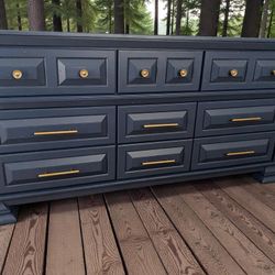 Huge Bedroom Dressers Solid Wood Navy Satin 3 Available New
