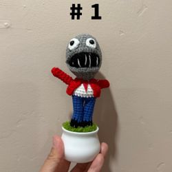 🧶Handmade Cute Mini crocheted potted flowers
