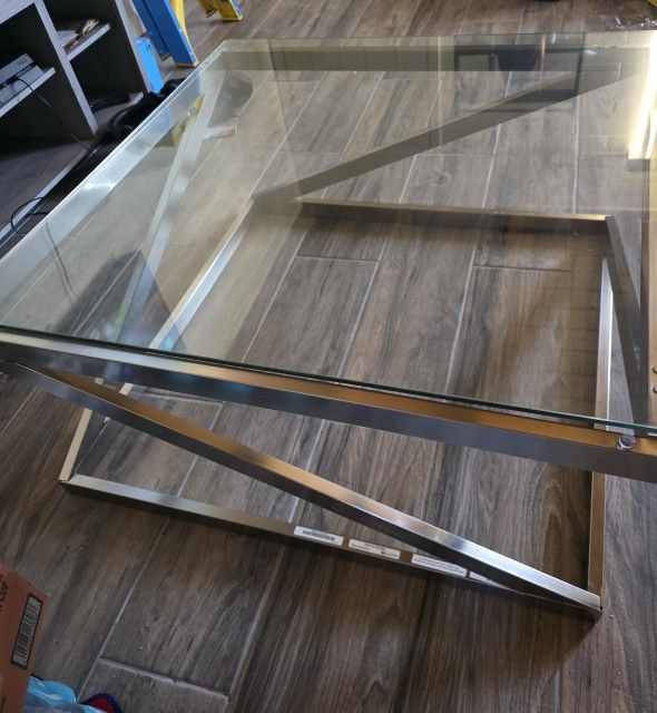 Glass Coffee Table 34x34in