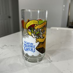 McDonald’s The Great Muppet Caper Glass Cup Kermit 1981 Vintage 