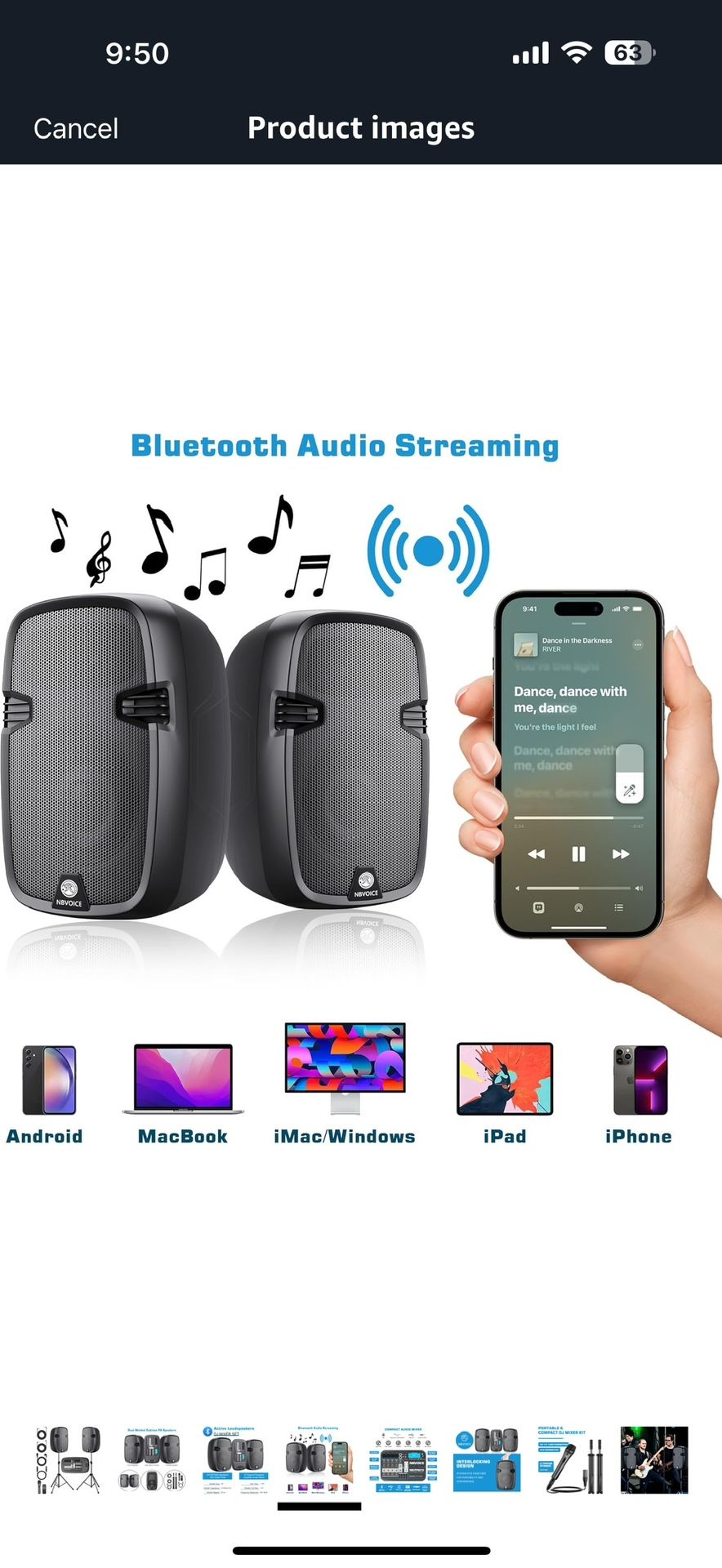 10" 600W Professional PA System Mixer DJ Bundle,Portabel Speakers 2-Way Bluetooth Sound System USB $250