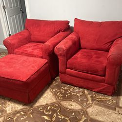 Chairs and ottoman 