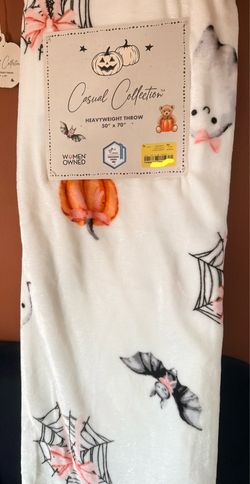 Coquette Halloween Plush Blanket