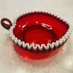 Fenton Ruby Red Candy Dish