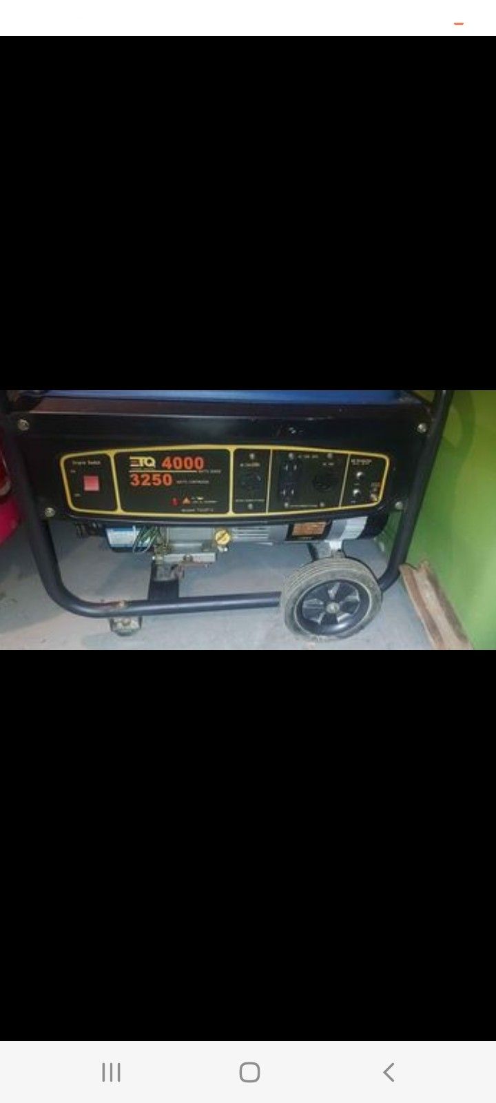 Etq 4000 Watt Surg 3250 Watt Continiuos Portable Generator