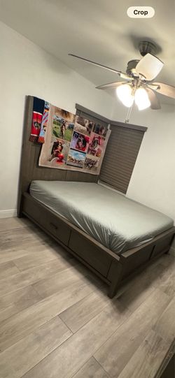 Wood bed frame