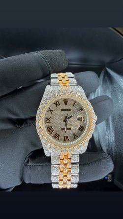 Rolex Datejust Fully Iced Out Watch