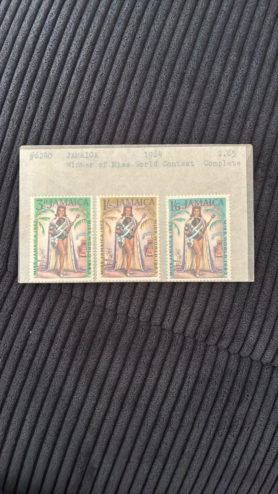 Jamaica Winner Of Miss World Contest Stamp