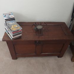Chest And Chair With Leather