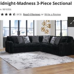 Jumbo Corduroy 3 Piece Sectional