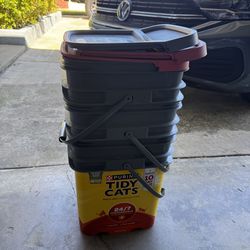 3 empty Cat Litter Bucket (FREE)