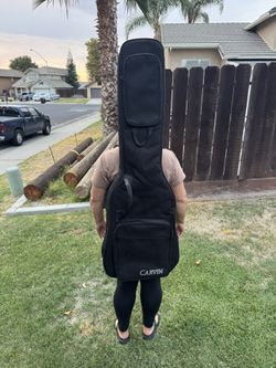 Bass Guitar Zip Up Case With Backpack Straps