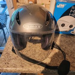 Motorcycle Helmet. With Ear Coms