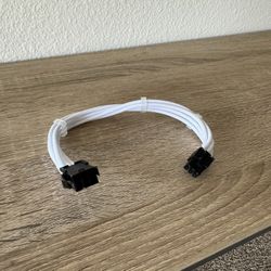 White PCIe Cable for GPU / PSU Extension Connector