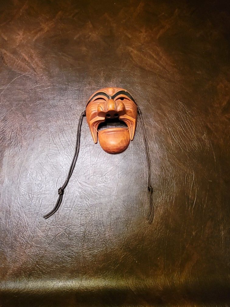 Original Korean Hahoe Talchum Yangban Aristocrat Wooden Real Face Size Mask