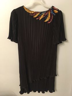 Retro Supremes vintage sequin pleated dress