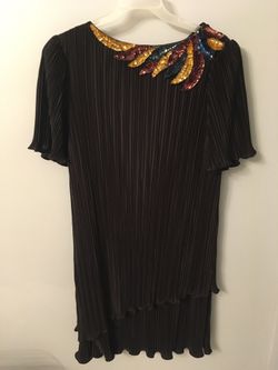 Retro Supremes vintage sequin pleated dress