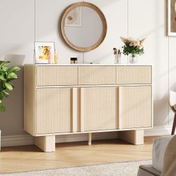 Modern Fluted Sideboard Cabinet with Drawers