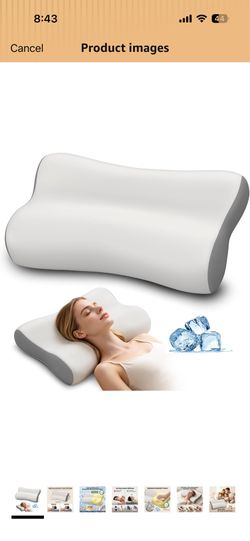 Cervical Neck Pillow for Pain Relief - Ergonomic Side Sleeper Pillow for Deep Sleep, Contour Memory Foam Pillows for Sleeping Bed Pillow for Side Back