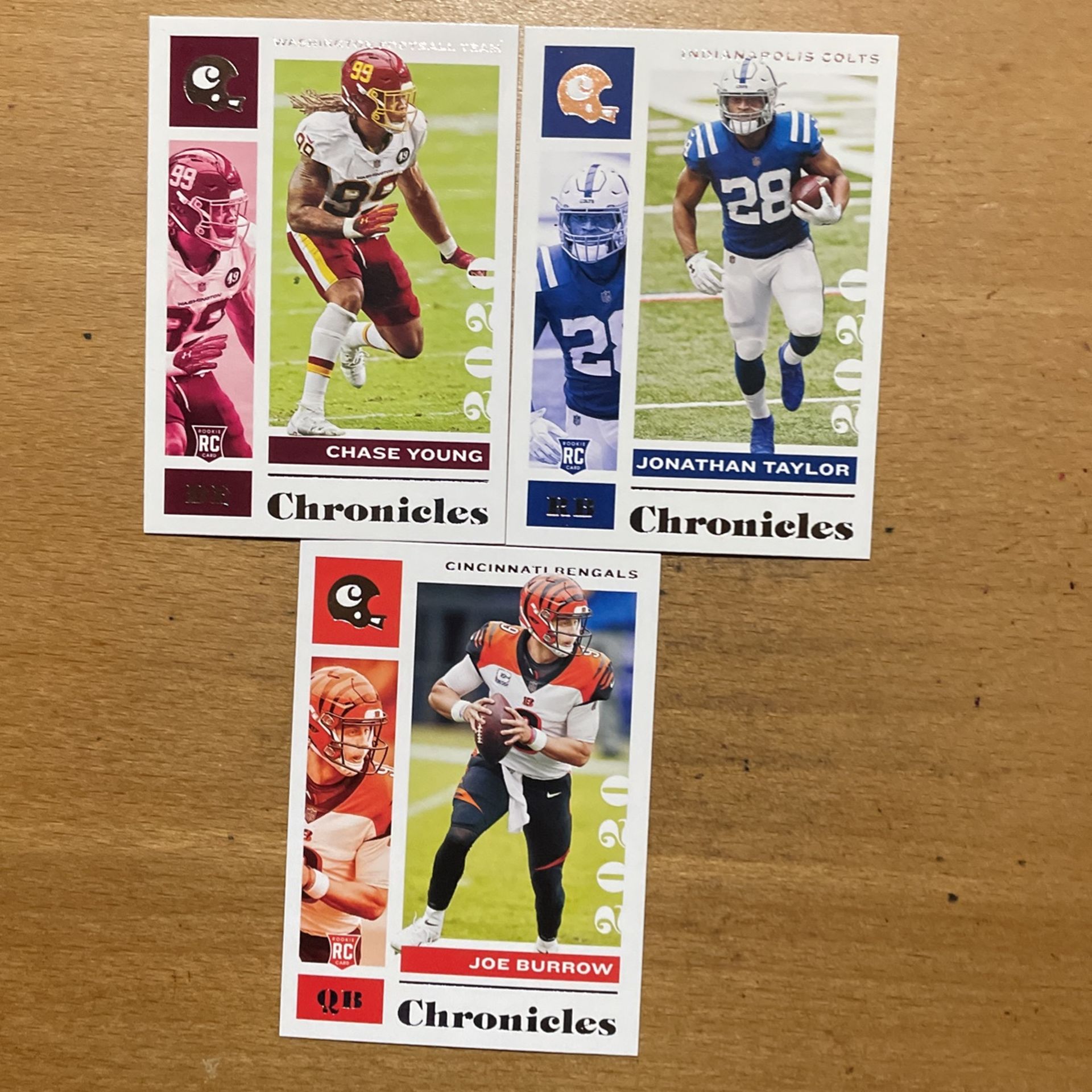2020 CHRONICLES LOT OF 3 ROOKIES 