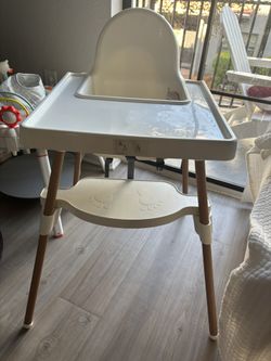 High Chair With Adjustable Foot Rest Children Baby Toddler Seat