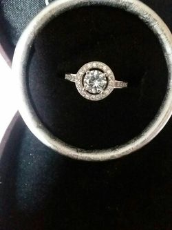 Size 6 White gold plated over Sterling silver