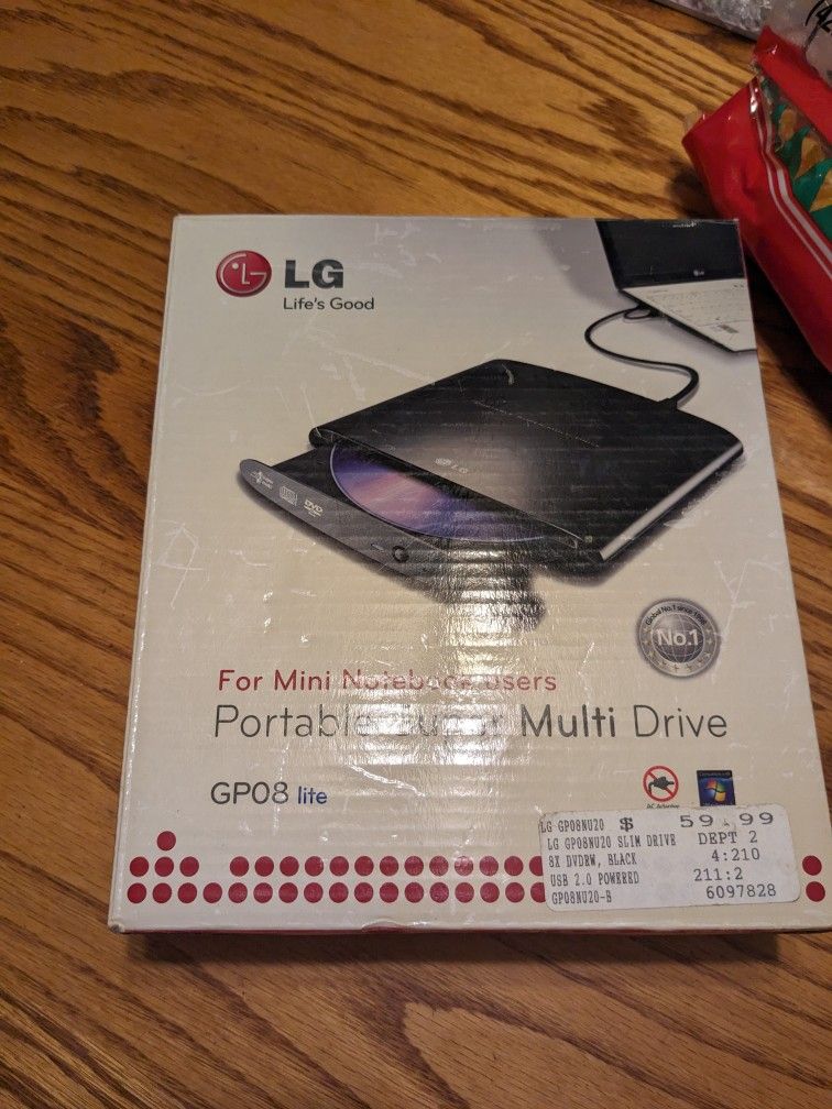 LG Portable Super Multi Drive GP08 Lite USB 2.0 GP08 Notebook