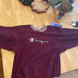 Dark Purple Reverse Weave Champion Crewneck