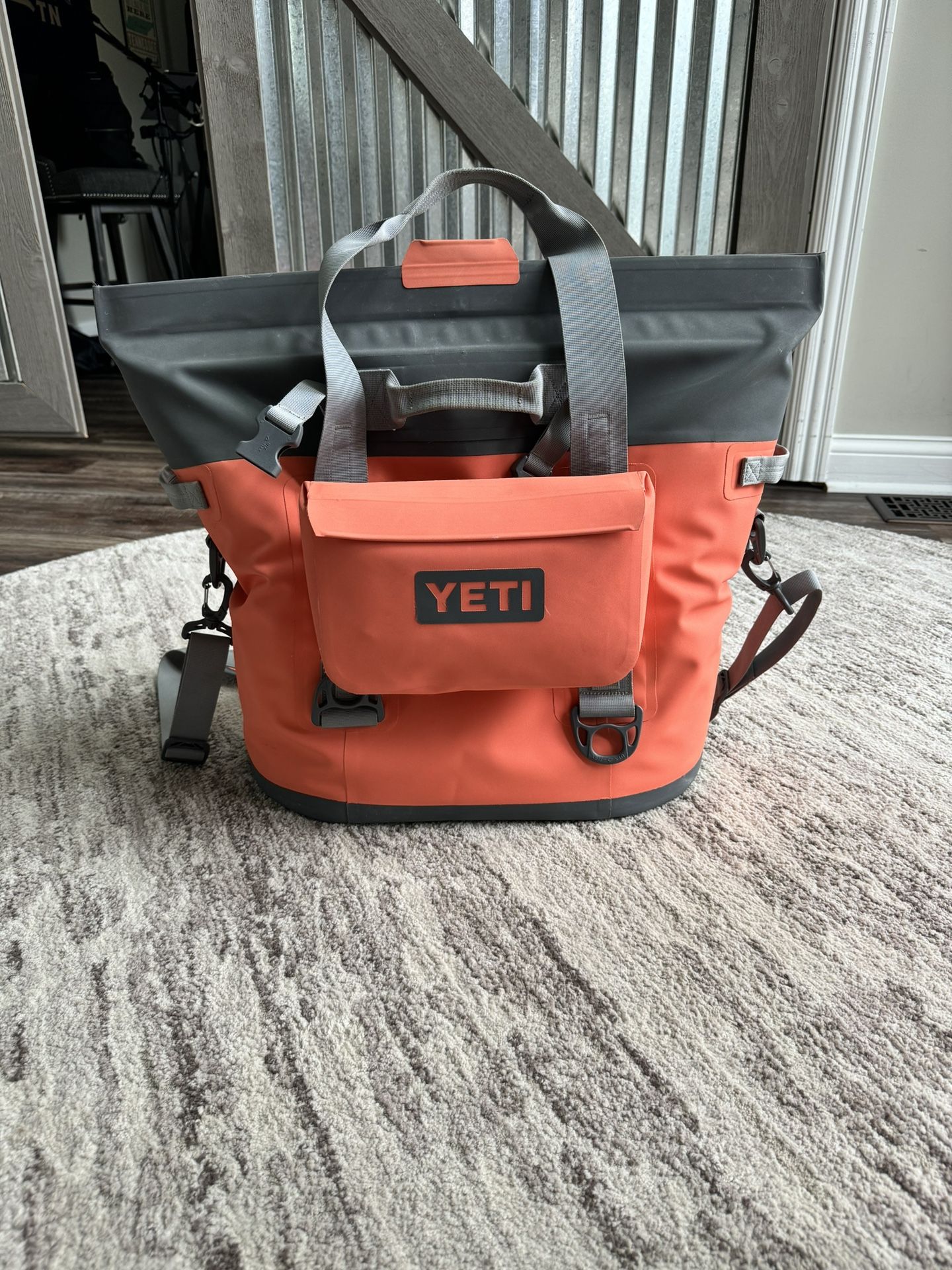 YETI Hopper M30 Cooler Bag with Sidekick- Coral