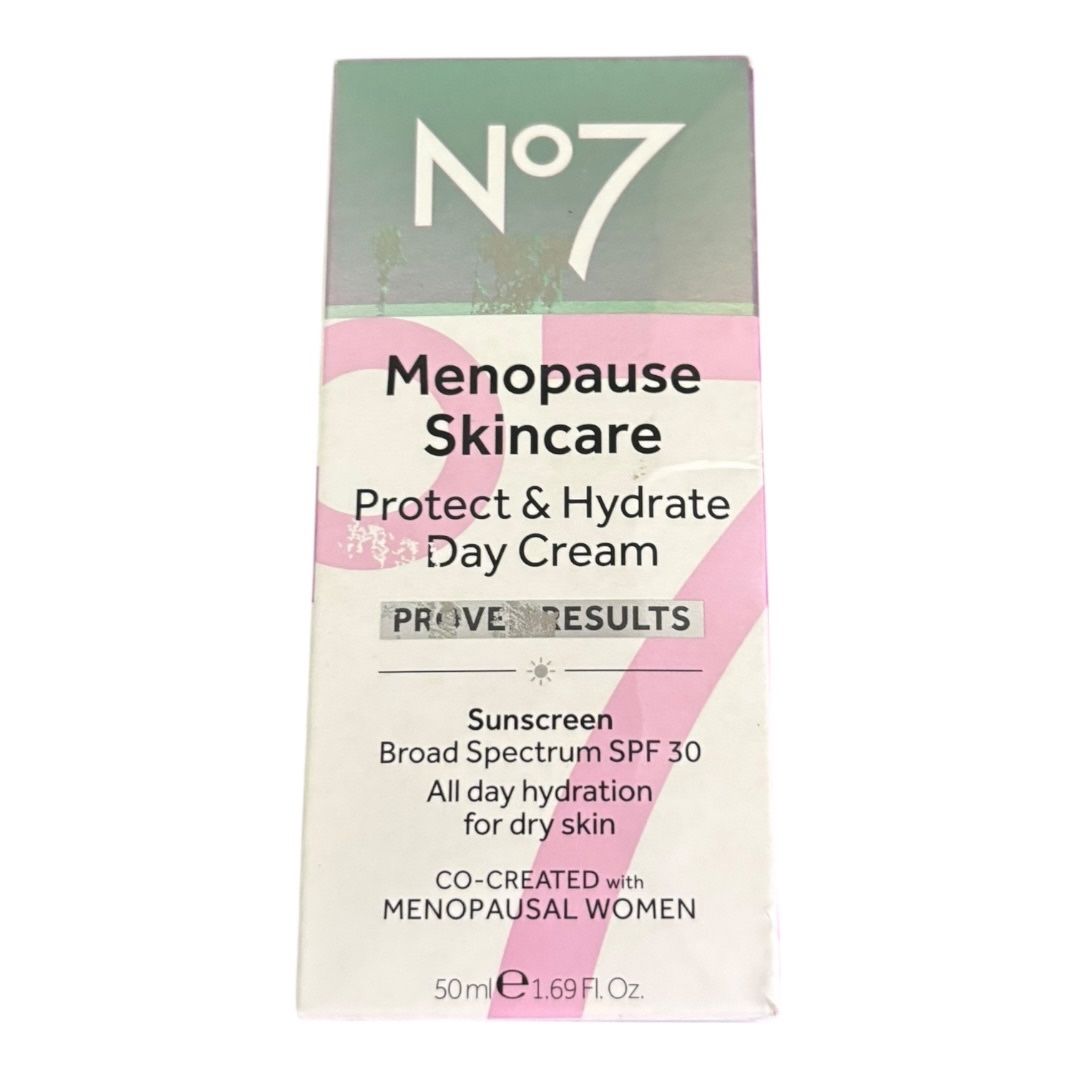 🌸 No7 Menopause Skincare Protect & Hydrate Day Cream – SPF 30, 50ml (New)