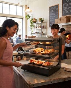 Polarman PLM-W85D-M 32′′ Slanted 2-Shelf Countertop Heated Display Merchandiser