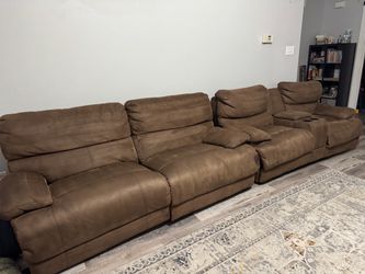 Brown couches