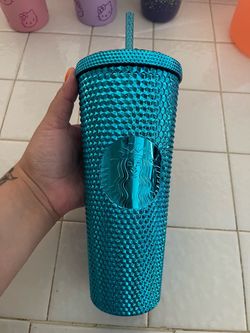 Starbucks Teal Studded Cold Cup Tumbler