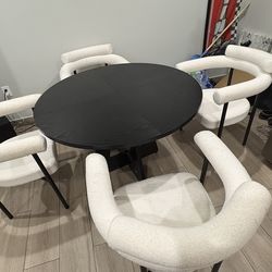 Dining table and chairs