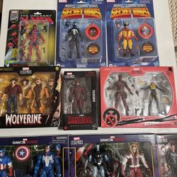 Marvel Legends Lot of 9 (Wolverine, Spider-Man, Captain America, Daredevil) **NOT $1**